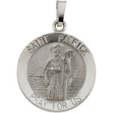 14K Yellow 15mm Round St. Patrick Medal