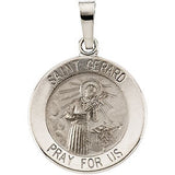 14K Yellow 12mm St. Gerard Medal