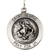 14K Yellow 18mm Round St. George Medal