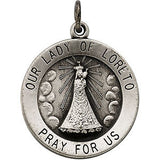 Sterling Silver 18.5 Our Lady of Loreto Medal