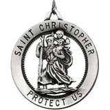 14K Yellow 25mm St. Christopher Medal