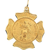 14K White 22.25mm St. Florian Pendant