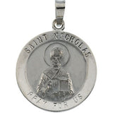 14K White 18.25mm St. Nicholas Medal