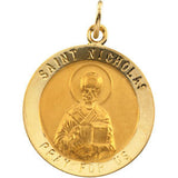 14K White 18.25mm St. Nicholas Medal