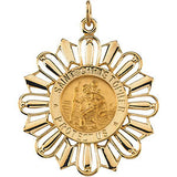 14K Yellow 30x26mm St. Christopher Medal