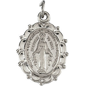 Sterling Silver 13x11mm Miraculous Medal