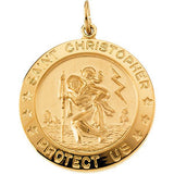 Sterling Silver 25mm St. Christopher Medal