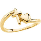 Sterling Silver Cross & Heart Chastity Rings®