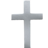 14K White 9x7mm Cross Lapel Pin