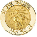 14K Yellow 15mm St. Jude Lapel Pin