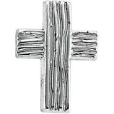 Sterling Silver 13x10mm The Rugged Cross® Lapel Pin