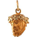 14KY 13x10mm Face of Jesus Pendant