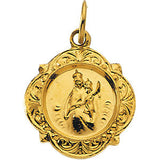 13K Yellow 12.14x12.09mm Scapular Medal