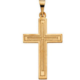 14K Yellow 18x12mm Cross Pendant