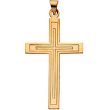 14K Yellow 18x12mm Cross Pendant