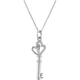 The Friendship Key of Love Pendant with Chain