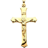 14K White Crucifix Pendant