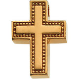 14K Yellow Cross Pendant