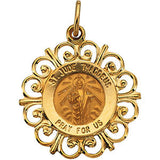 14K Yellow 18.5mm St. Jude Medal