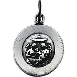 Sterling Silver 14.75mm Baptismal Medal