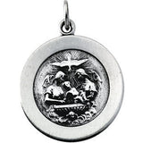 Sterling Silver 14.75mm Baptismal Medal