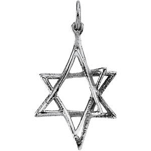 14K Yellow 20.75x15.25mm Star of David Pendant