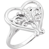 Sterling Silver Pure in Heart Ring for Ladies without Box