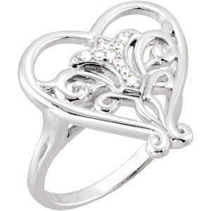 Sterling Silver Pure in Heart Ring for Ladies without Box