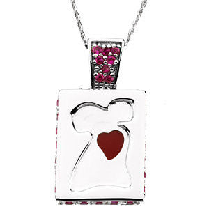 Go Red American Heart Necklace