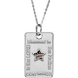 Blessed is the Nation Star Dogtag Necklace