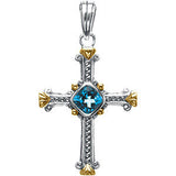 Two-Tone Cross Pendant