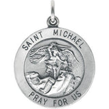 14K Yellow 12mm St. Michael Medal