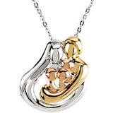 Tri-Color Embraced by the Heart&trade; Family Necklace