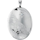 Oval Locket with Footprints