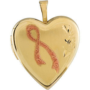 Breast Cancer Awareness Heart Locket