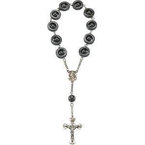 Madonna Meditation Rosary w- Hematite Beads