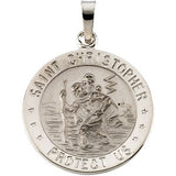 18K Yellow 21.75mm St. Christopher Medal