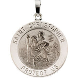 18K Yellow 21.75mm St. Christopher Medal