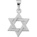 14K Yellow 32x26mm Star of David Pendant