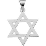 14K Yellow 32x26mm Star of David Pendant