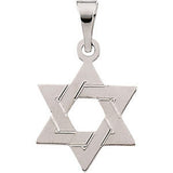 14K Yellow 32x26mm Star of David Pendant