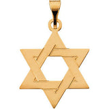 14K Yellow 32x26mm Star of David Pendant