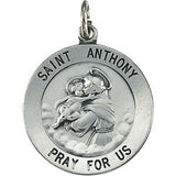 14K Yellow 18mm St. Anthony Medal