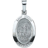 Sterling Silver 23.5x16.25mm St. Joseph Oval Medal