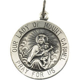 14K Yellow 15mm Our Lady of Mount Carmel Medal Pendant