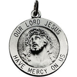 14K Yellow 15mm Round Our Lord Jesus Medal