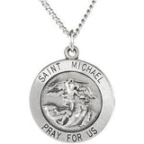 14K Yellow 12mm St. Michael Medal