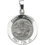 14K Yellow 12mm St. Michael Medal