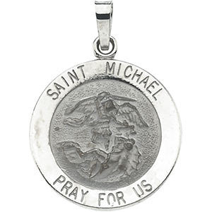 14K Yellow 12mm St. Michael Medal