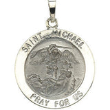 14K Yellow 12mm St. Michael Medal